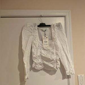 Zara white top size medium